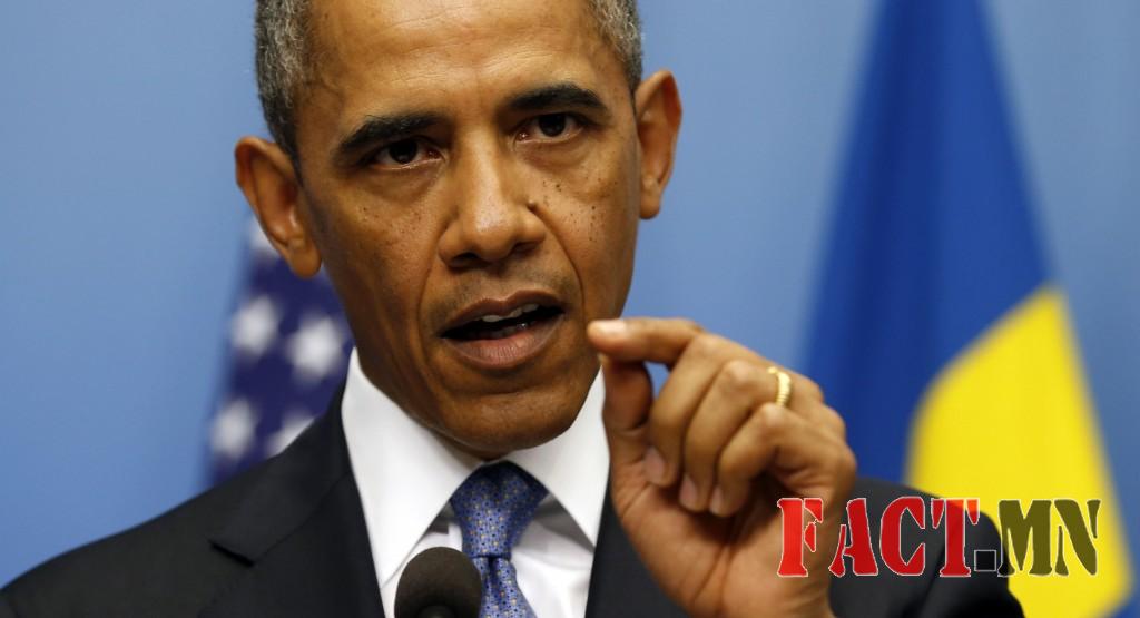 U.S. President Barack Obama speaks about Syria during a joint news conference with Swedish Prime Minister in Stockholm