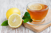 Tea and lemon slice