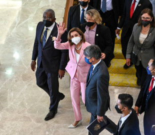 U.S. House of Representatives Speaker Nancy Pelosi meets Malaysia's Parliament Speaker Azhar Azizan Harun in Kuala Lumpur